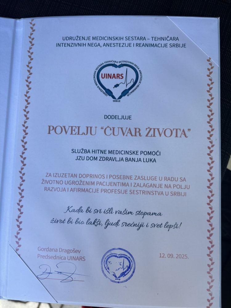 ITLS instruktori Doma zdravlja Banja Luka učestvovali na međunarodnom kongresu UINARS-a u Nišu